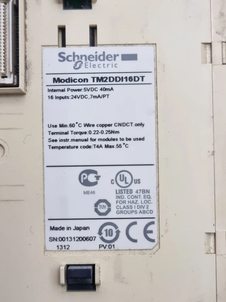 Schneider Electric Modicon TM2DDI16DT DC Input Module TM2DDI16DT